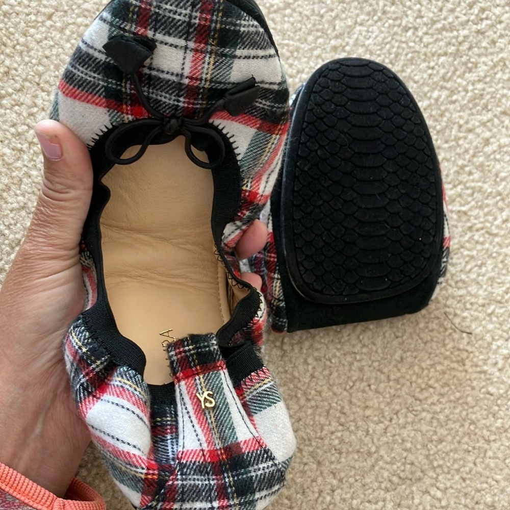 Plaid Yosi samra Shoes with Bow Accent size 10
